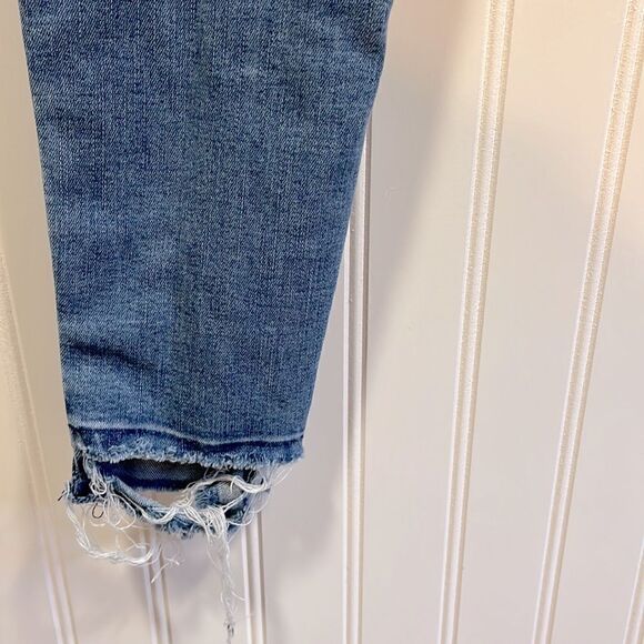 KanCan mid rise distressed raw hem skinny jean - Picture 4 of 5